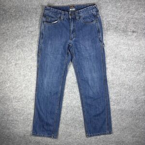 Ridgecut Toughwear Mens Blue Carpenter Jeans Workwear Utility Denim 30x32